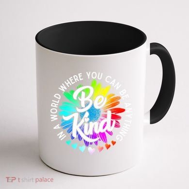 Choose Kindness In A World Where You Can Be Anything Be Kind Cute Daisy Flower R Coffee Mug back