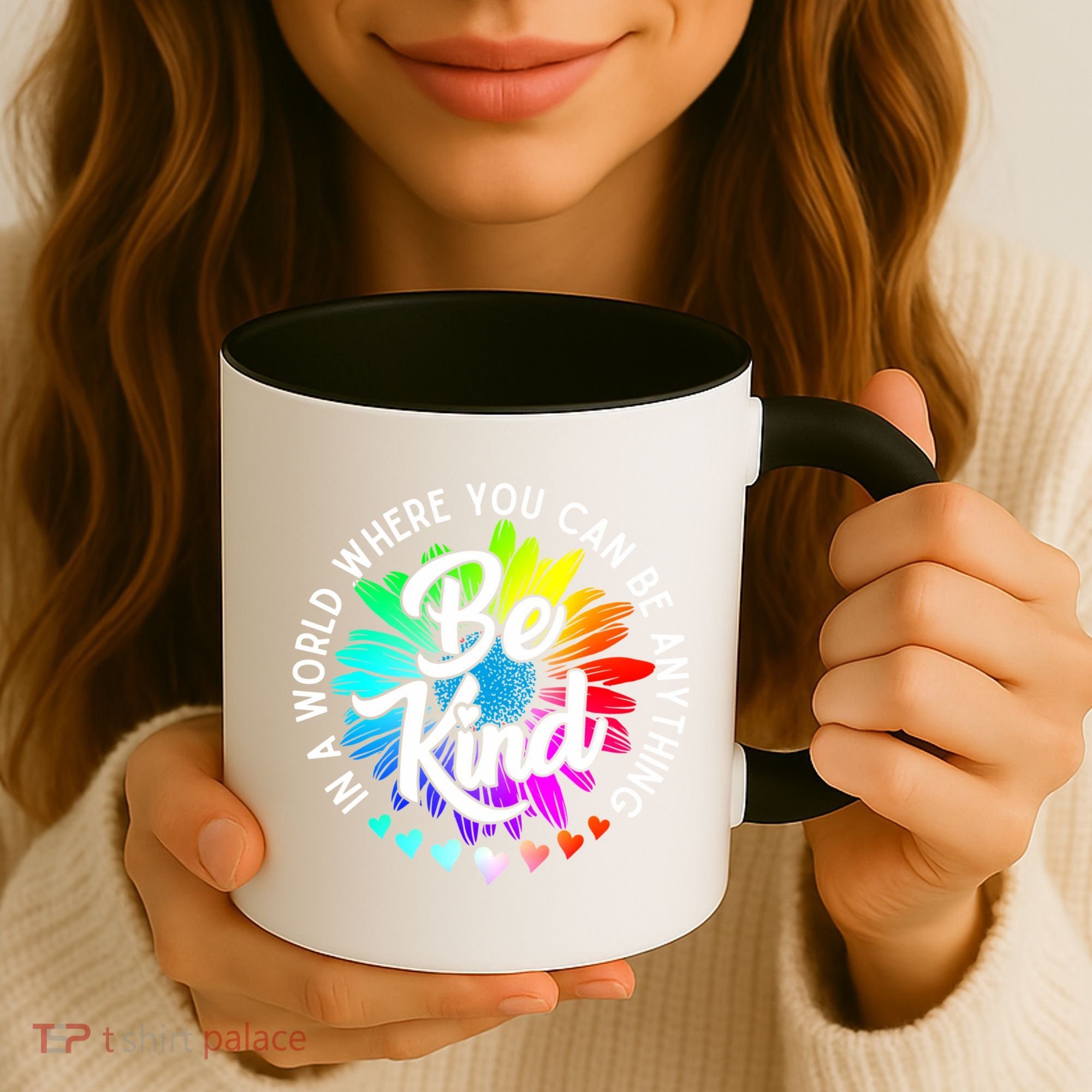 Choose Kindness In A World Where You Can Be Anything Be Kind Cute Daisy Flower R Coffee Mug