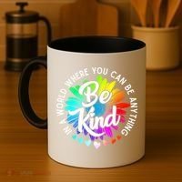 Choose Kindness In A World Where You Can Be Anything Be Kind Cute Daisy Flower R Coffee Mug thumb 4