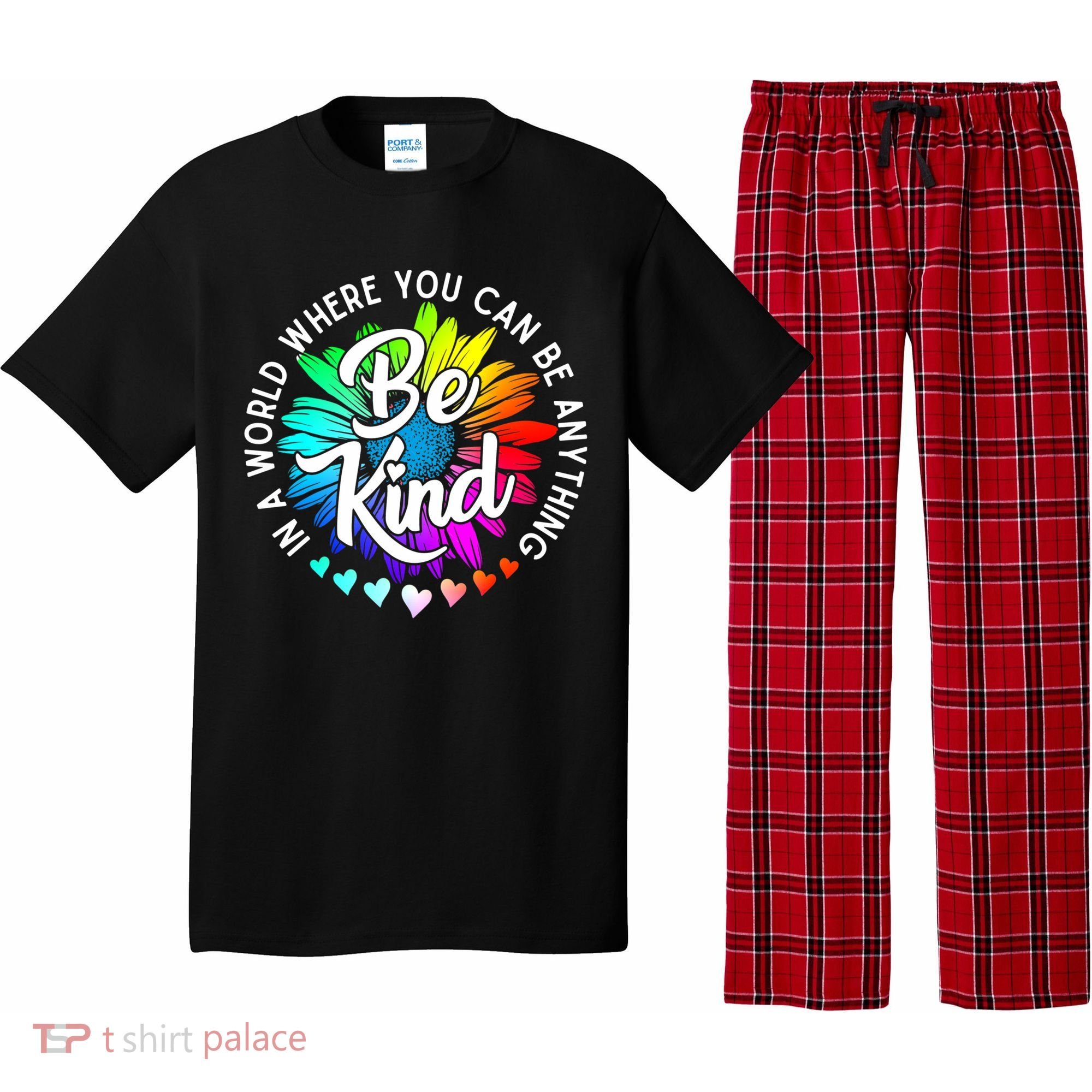 Choose Kindness In A World Where You Can Be Anything Be Kind Cute Daisy Flower R Pajama Set