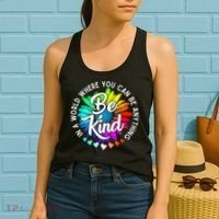 Choose Kindness In A World Where You Can Be Anything Be Kind Cute Daisy Flower R Women's Tank Top thumb 2