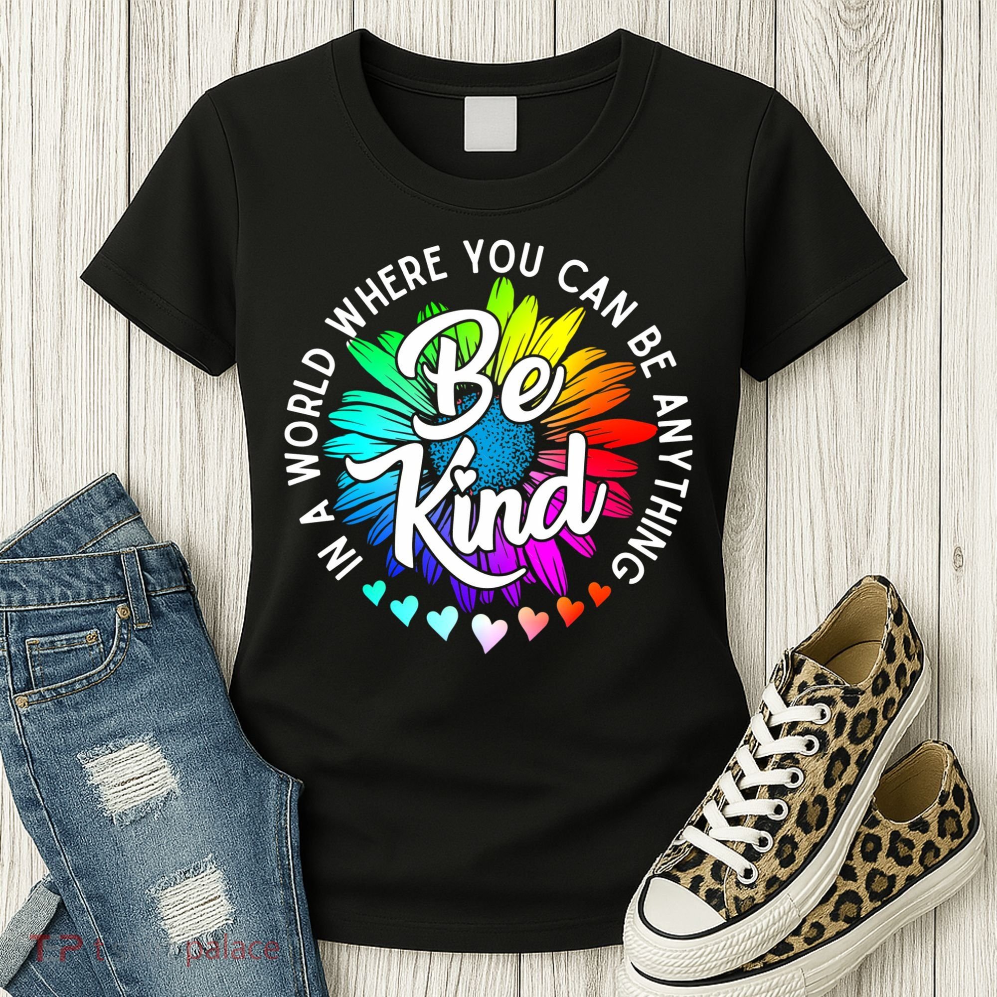 Choose Kindness In A World Where You Can Be Anything Be Kind Cute Daisy Flower R Women's T-Shirt