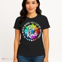 Choose Kindness In A World Where You Can Be Anything Be Kind Cute Daisy Flower R Women's T-Shirt thumb 4