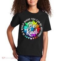 Choose Kindness In A World Where You Can Be Anything Be Kind Cute Daisy Flower R Kids T-Shirt thumb 2