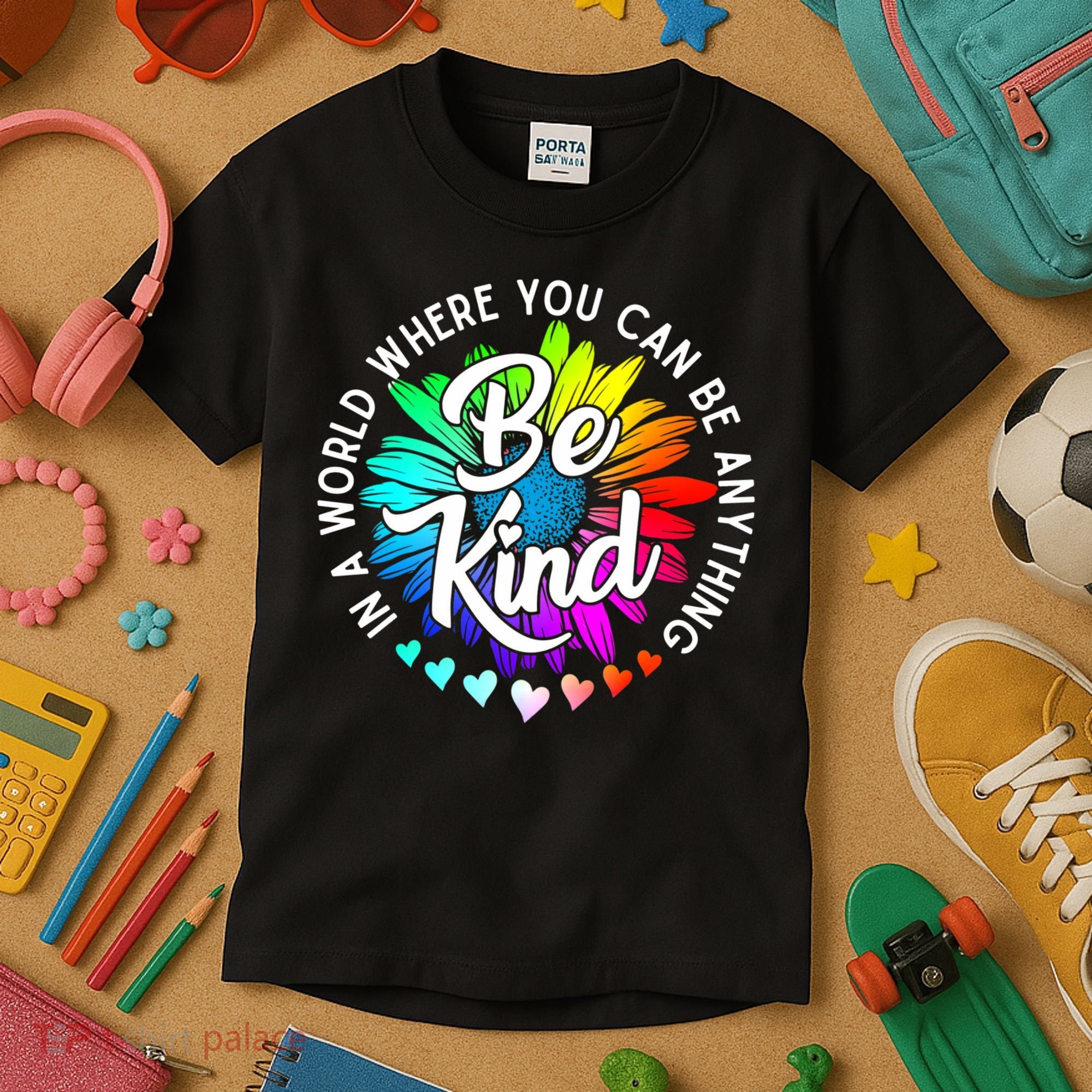 Choose Kindness In A World Where You Can Be Anything Be Kind Cute Daisy Flower R Kids T-Shirt