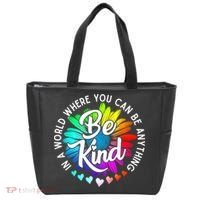 Choose Kindness In A World Where You Can Be Anything Be Kind Cute Daisy Flower R Tote Bag thumb 0