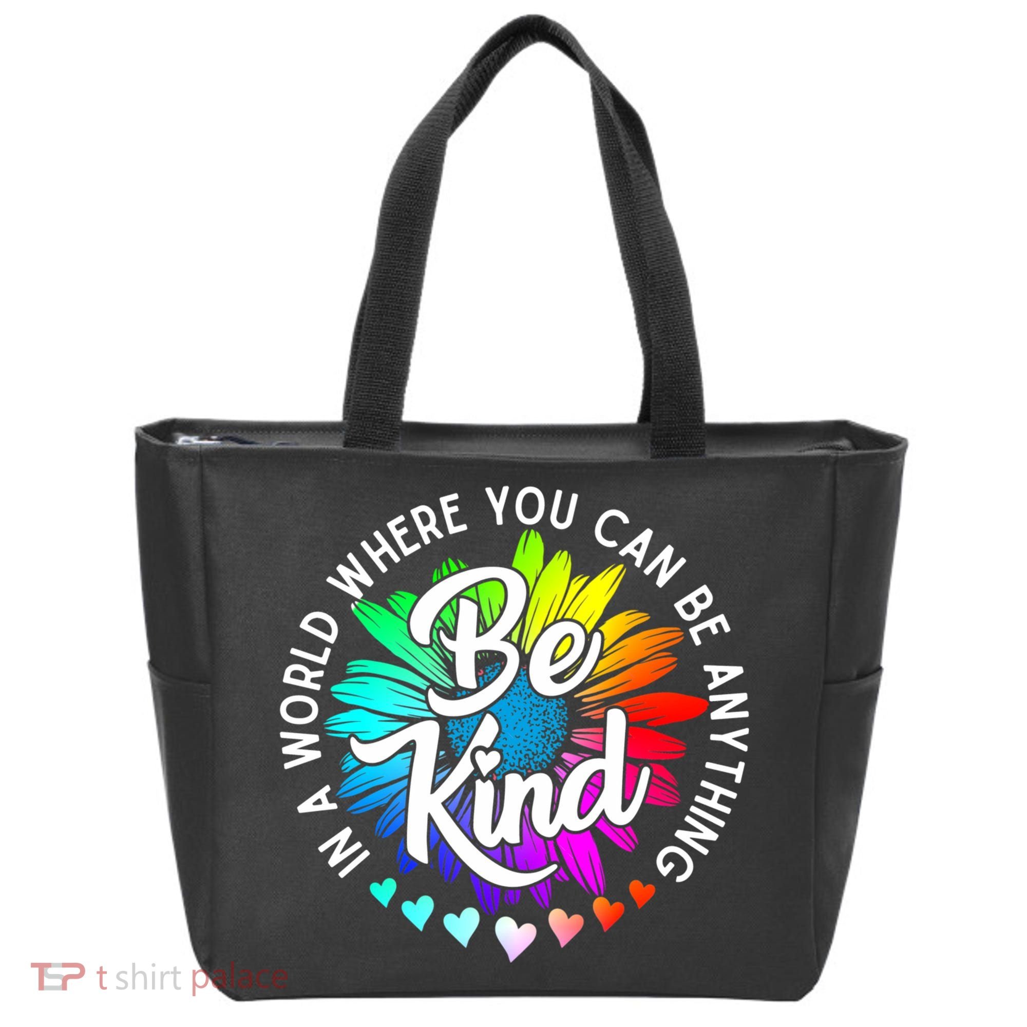 Choose Kindness In A World Where You Can Be Anything Be Kind Cute Daisy Flower R Tote Bag