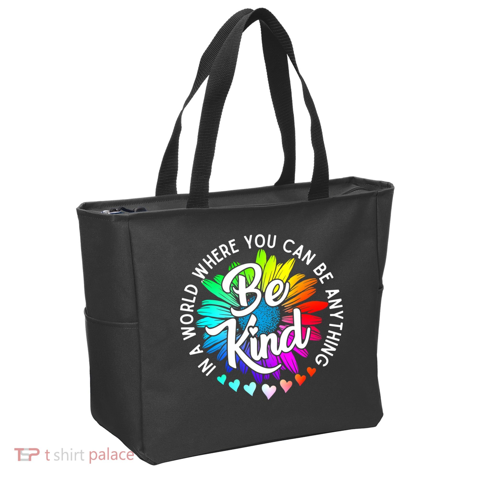 Choose Kindness In A World Where You Can Be Anything Be Kind Cute Daisy Flower R Tote Bag