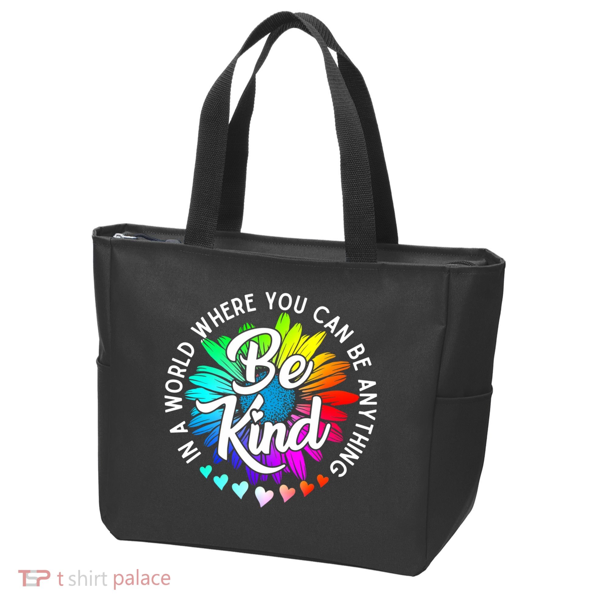 Choose Kindness In A World Where You Can Be Anything Be Kind Cute Daisy Flower R Tote Bag