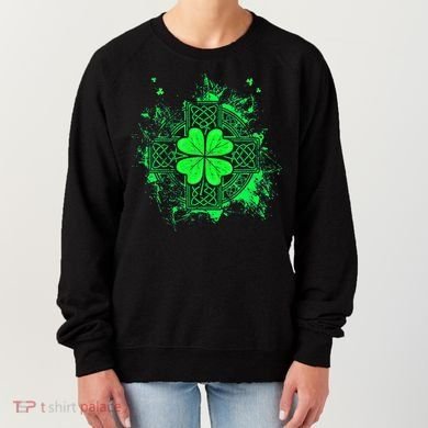 Celtic Knot Irish Shamrock Three Leaf Clover St Patricks Day Women's Sweatshirt