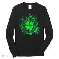 Celtic Knot Irish Shamrock Three Leaf Clover St Patricks Day Long Sleeve Shirt thumb 0