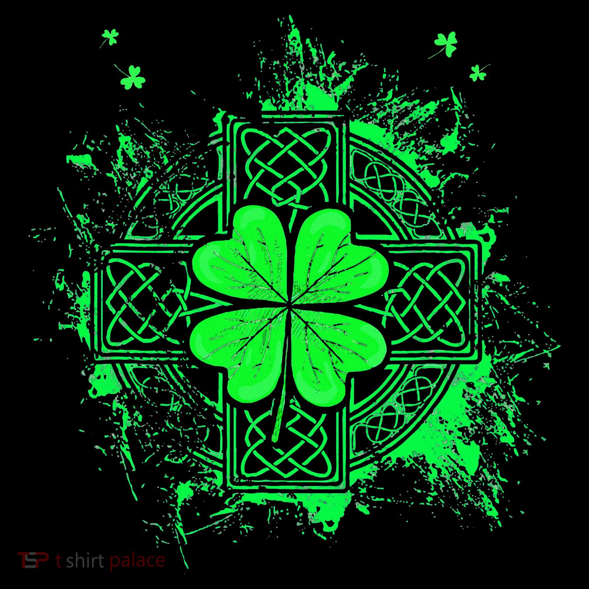 Celtic Knot Irish Shamrock Three Leaf Clover St Patricks Day Long Sleeve Shirt