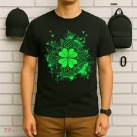 Celtic Knot Irish Shamrock Three Leaf Clover St Patricks Day T-Shirt thumb 6