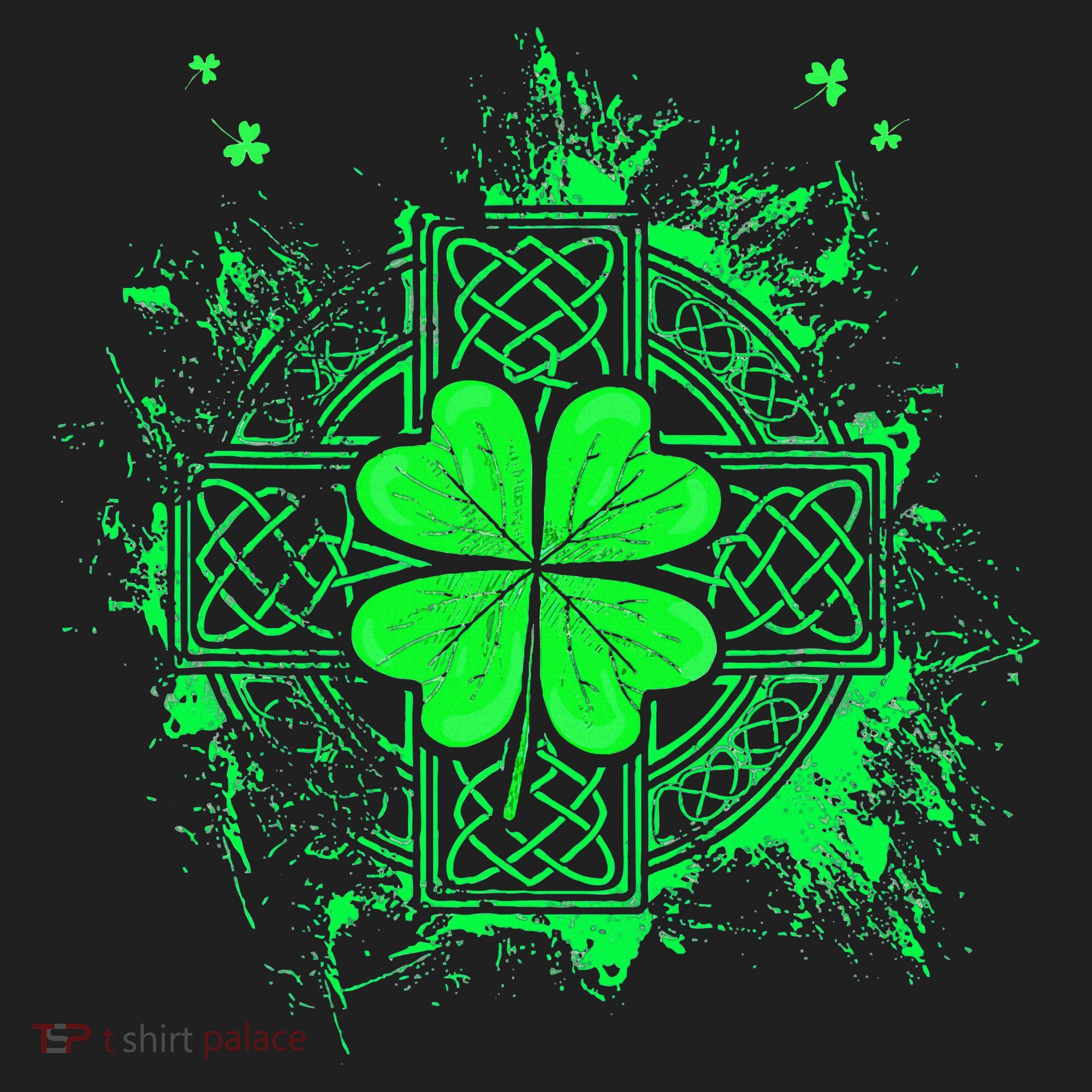 Celtic Knot Irish Shamrock Three Leaf Clover St Patricks Day Beanie