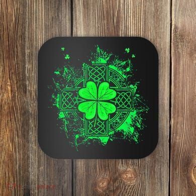 Celtic Knot Irish Shamrock Three Leaf Clover St Patricks Day Coaster