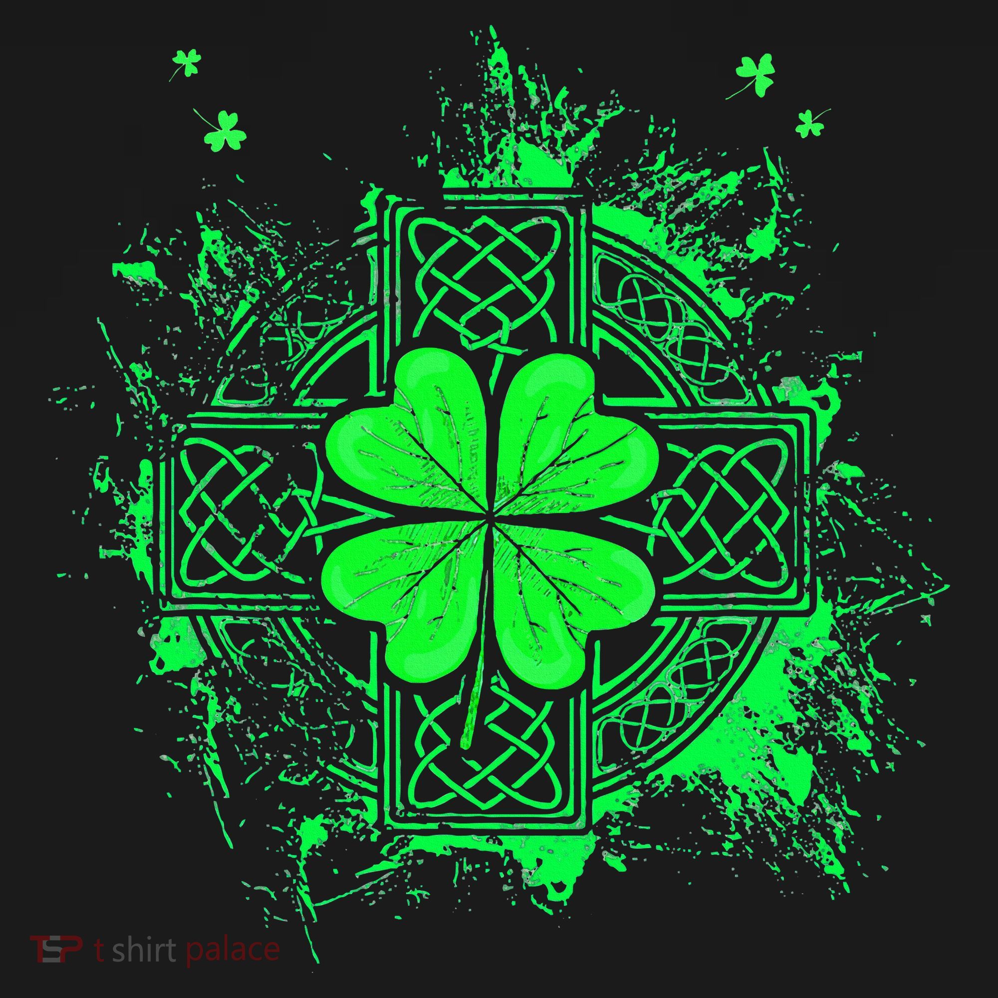 Celtic Knot Irish Shamrock Three Leaf Clover St Patricks Day Pajama Set