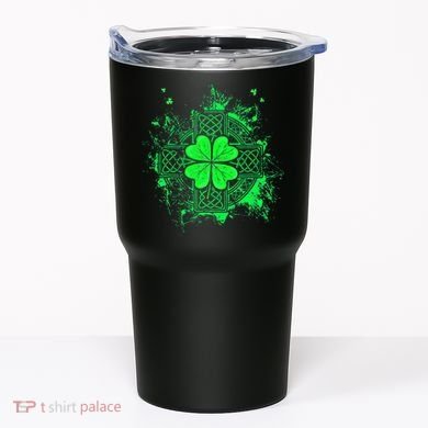 Celtic Knot Irish Shamrock Three Leaf Clover St Patricks Day Tumbler