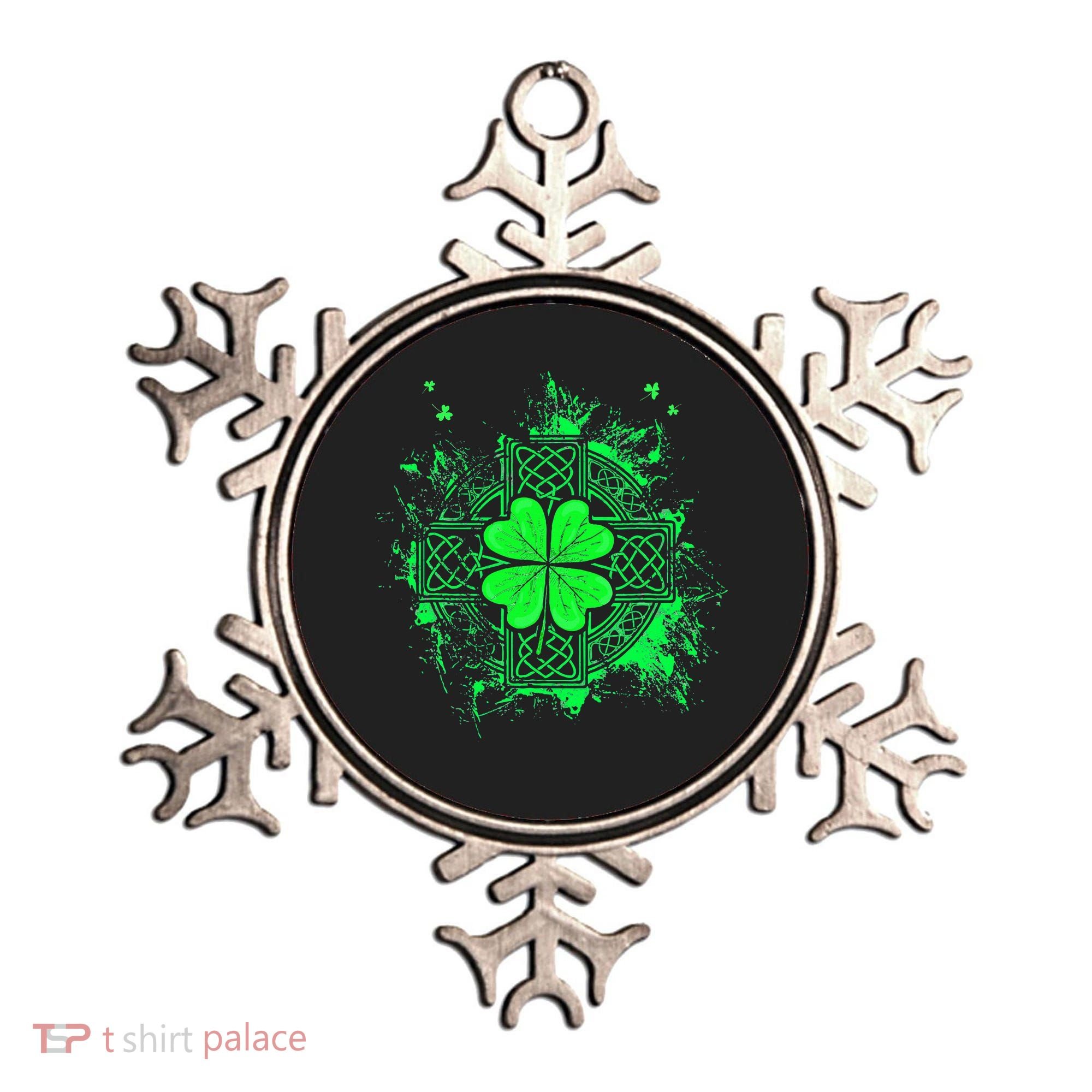 Celtic Knot Irish Shamrock Three Leaf Clover St Patricks Day Ornament