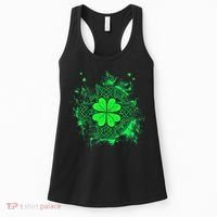 Celtic Knot Irish Shamrock Three Leaf Clover St Patricks Day Women's Tank Top thumb 0