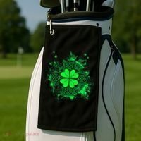 Celtic Knot Irish Shamrock Three Leaf Clover St Patricks Day Golf Towel thumb 2
