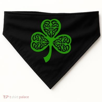 Celtic Knot Irish Shamrock Leaf Clover St Pats Day USA-Made Doggie Bandana