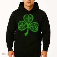 Celtic Knot Irish Shamrock Leaf Clover St Pats Day Hoodie thumb 2