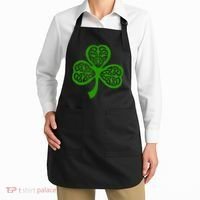 Celtic Knot Irish Shamrock Leaf Clover St Pats Day Apron thumb 2
