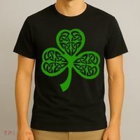 Celtic Knot Irish Shamrock Leaf Clover St Pats Day T-Shirt thumb 3