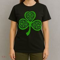 Celtic Knot Irish Shamrock Leaf Clover St Pats Day T-Shirt thumb 4