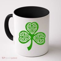 Celtic Knot Irish Shamrock Leaf Clover St Pats Day Coffee Mug thumb 0