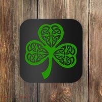 Celtic Knot Irish Shamrock Leaf Clover St Pats Day Coaster thumb 0