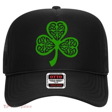 Celtic Knot Irish Shamrock Leaf Clover St Pats Day Hat