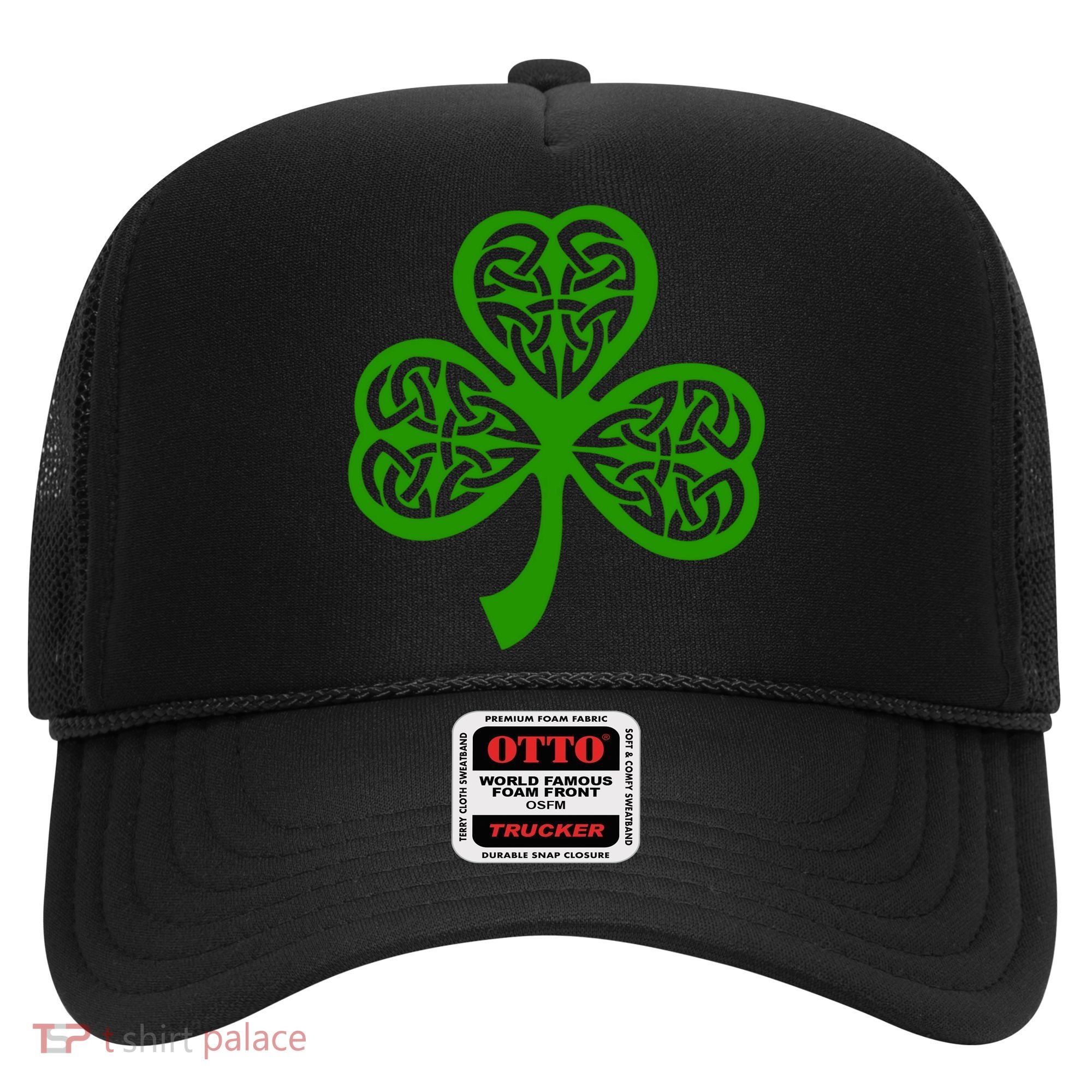 Celtic Knot Irish Shamrock Leaf Clover St Pats Day Hat