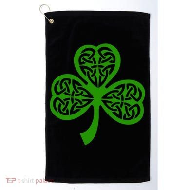 Celtic Knot Irish Shamrock Leaf Clover St Pats Day Golf Towel