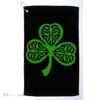 Celtic Knot Irish Shamrock Leaf Clover St Pats Day Golf Towel thumb 0