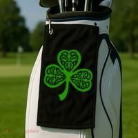 Celtic Knot Irish Shamrock Leaf Clover St Pats Day Golf Towel thumb 2