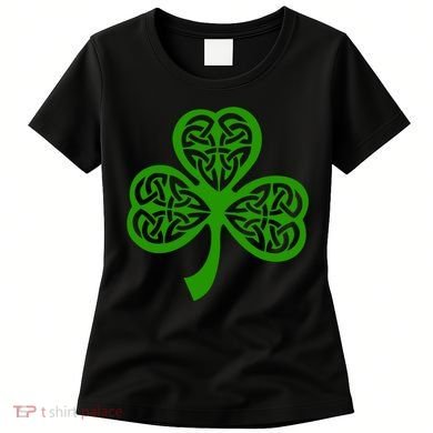 Celtic Knot Irish Shamrock Leaf Clover St Pats Day Women's T-Shirt