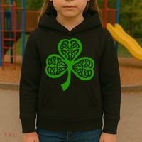 Celtic Knot Irish Shamrock Leaf Clover St Pats Day Kids Hoodie thumb 3