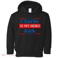 Charlie Kirk Is My Hero Toddler Hoodie thumb 0