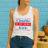 Charlie Kirk Is My Hero Women's Tank Top thumb 2
