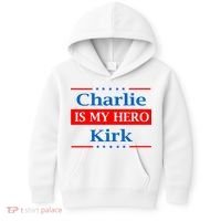 Charlie Kirk Is My Hero Kids Hoodie thumb 0