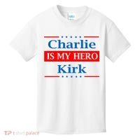 Charlie Kirk Is My Hero Kids T-Shirt thumb 0