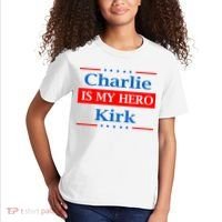 Charlie Kirk Is My Hero Kids T-Shirt thumb 2
