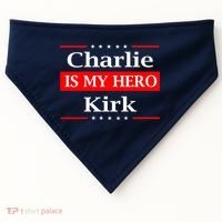 Charlie Kirk Is My Hero Pray Tribute Justice USA-Made Doggie Bandana thumb 0