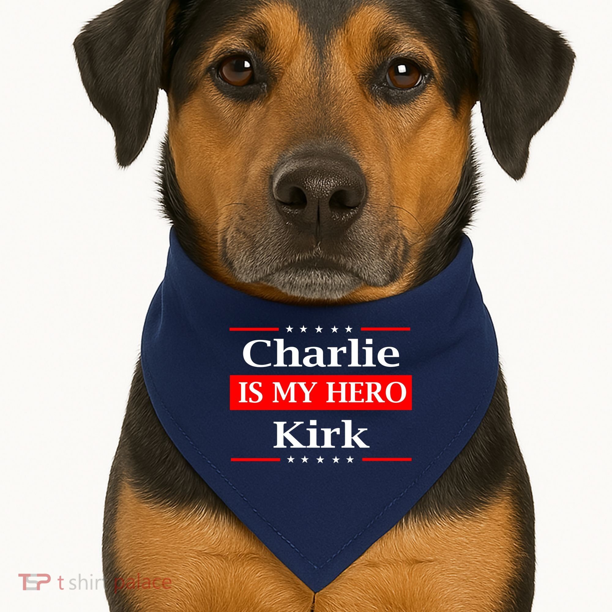 Charlie Kirk Is My Hero Pray Tribute Justice USA-Made Doggie Bandana