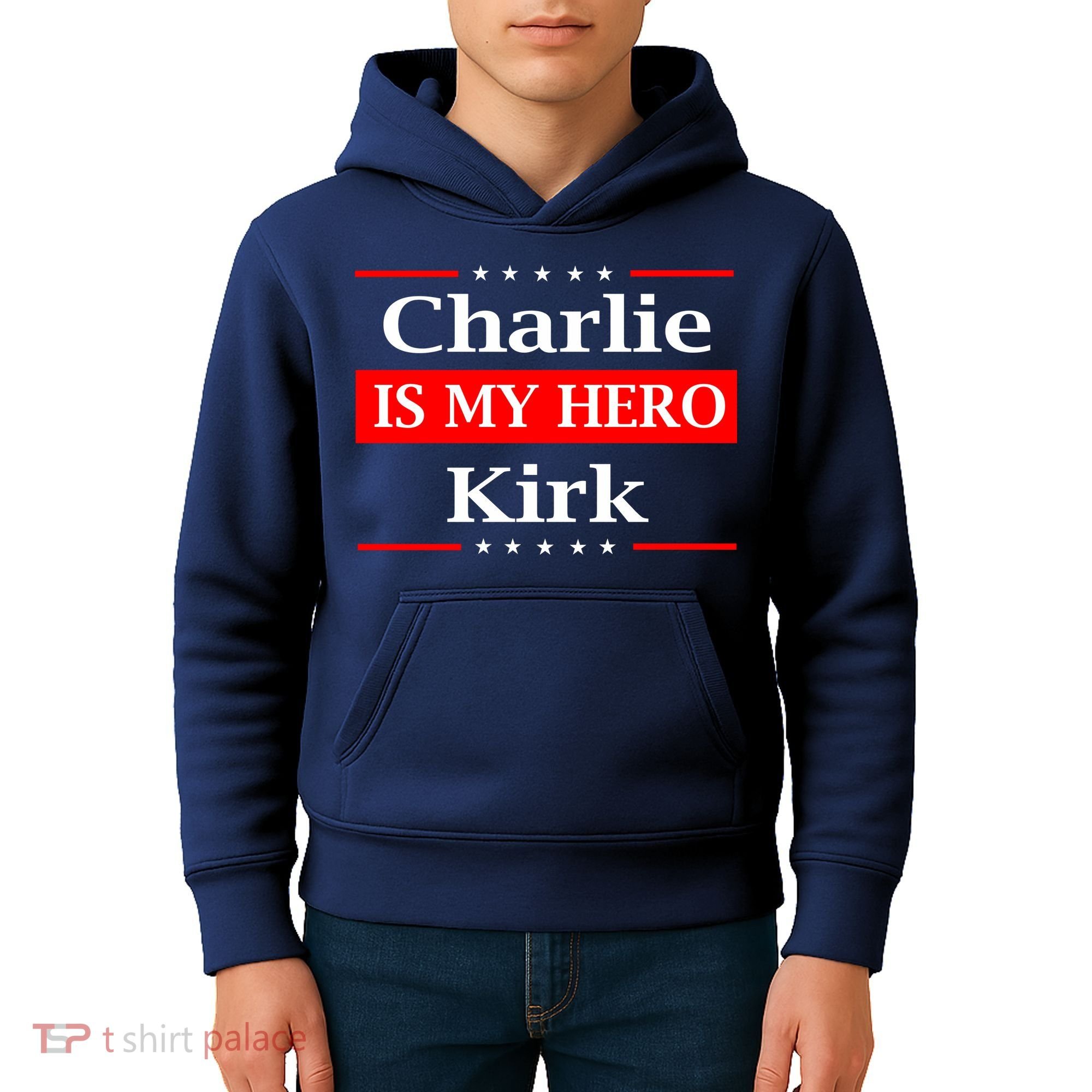 Charlie Kirk Is My Hero Pray Tribute Justice Kids Hoodie