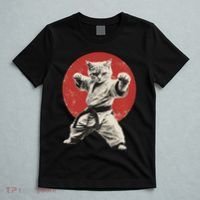 Cat Karate Judo Japan Japanese Flag Funny T-Shirt thumb 5