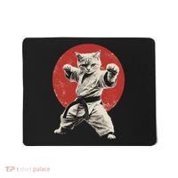 Cat Karate Judo Japan Japanese Flag Funny Mousepad thumb 0