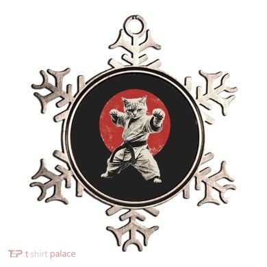 Cat Karate Judo Japan Japanese Flag Funny Ornament