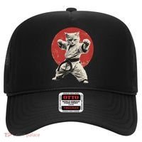 Cat Karate Judo Japan Japanese Flag Funny Hat thumb 0